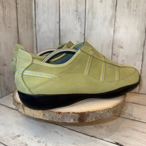 Clarks Mens Casual Cloud Stepper Nubuck Slip On Loafer Shoes Sz 7W Green - Picture 4 of 7